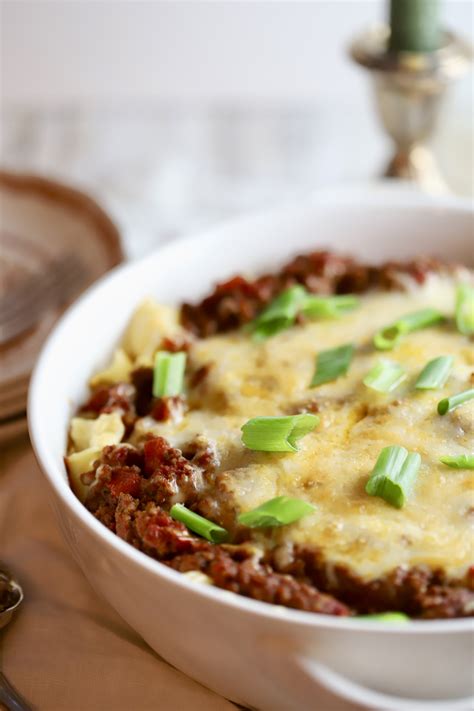 simple casserole with ground beef